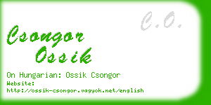 csongor ossik business card